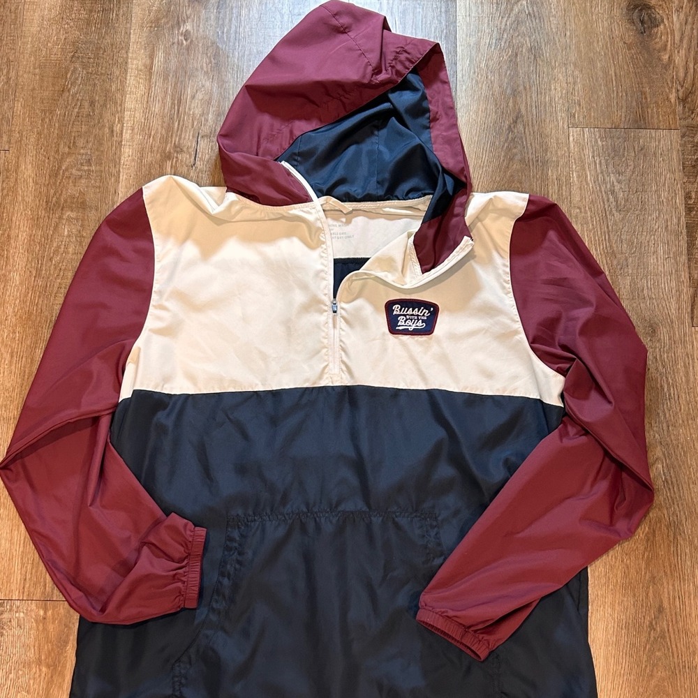 Barstool Sports Bussin With The Boys Windbreaker Jacket 2XL Colorblock Packable